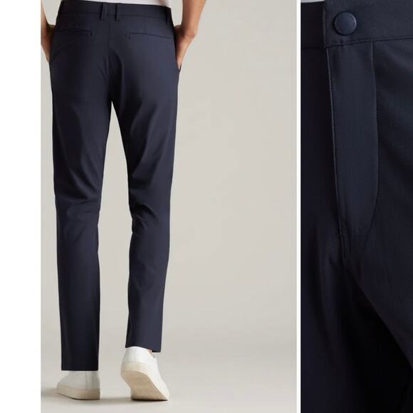 Rhône commuter classic pant navy blue size 33 inseam 31.5 straight leg stretch - Picture 2 of 9